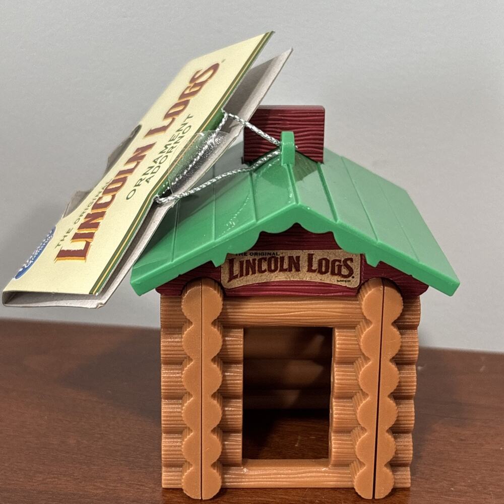 Hasbro Gaming The Original Lincoln Logs Christmas Holiday Ornament Small Cabin